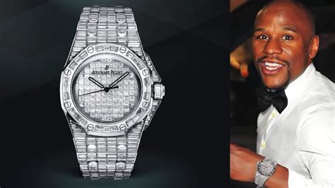 audemars piguet diamanti floyd|Floyd Mayweather shows off his diamond encrusted Audemars .